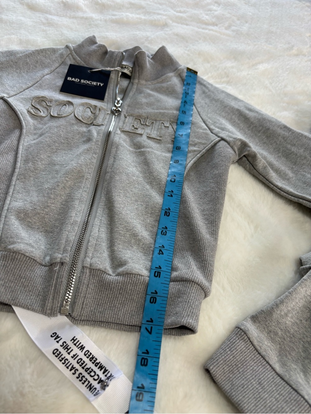 NWT Bad Society Club Grey 2 Piece Tracksuit Contour Cargo Sweatsuit Small - Picture 8 of 16
